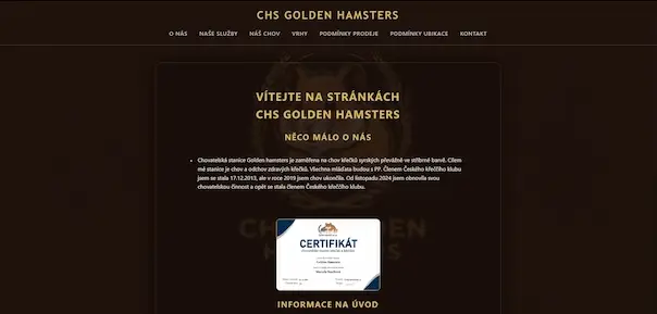 Chovná stanice křečků