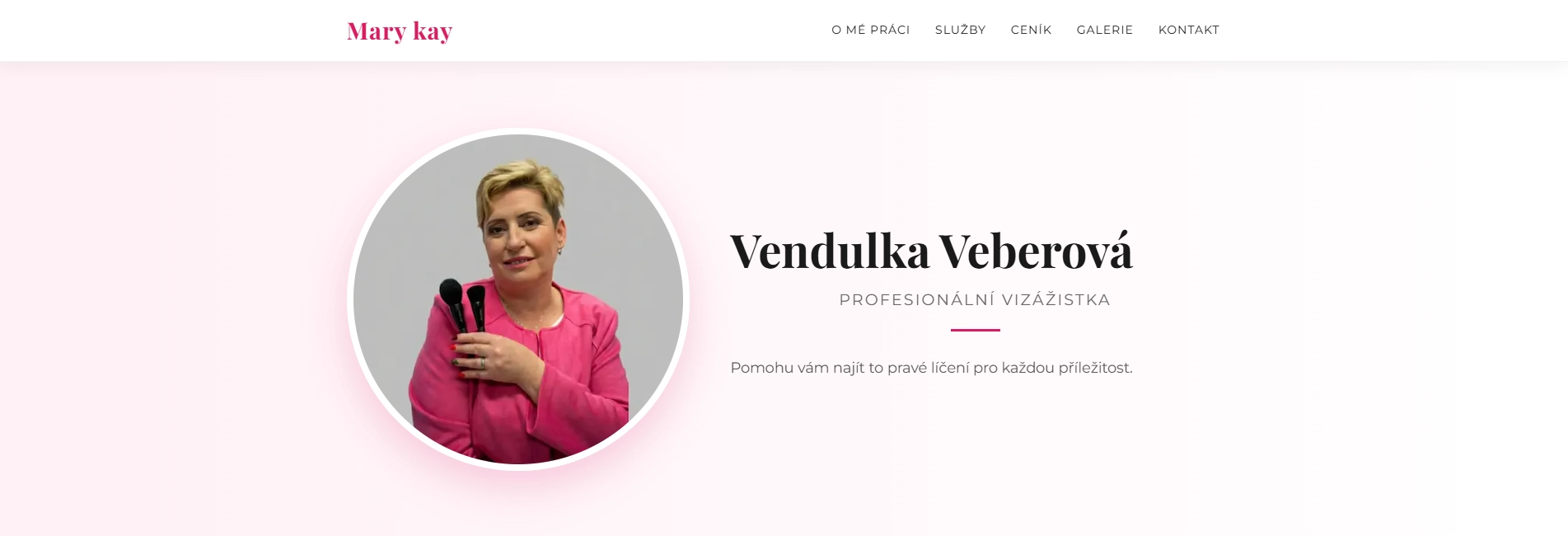 Web vizážistky